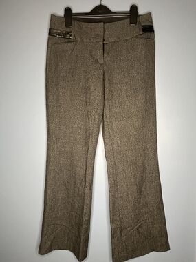 Express Editor Black and Gray Tweed Dress Pants